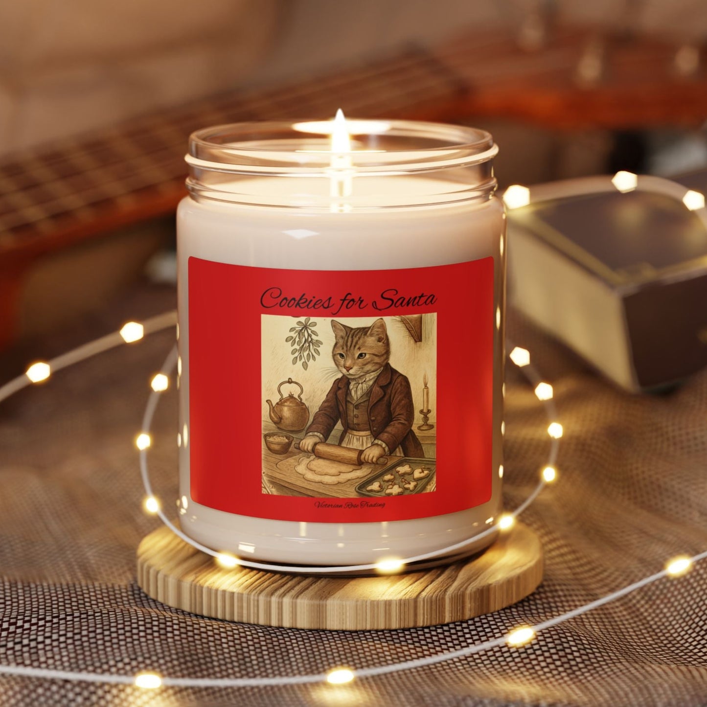 Cookies for Santa Vintage Christmas Soy Wax Blend Glass Candle