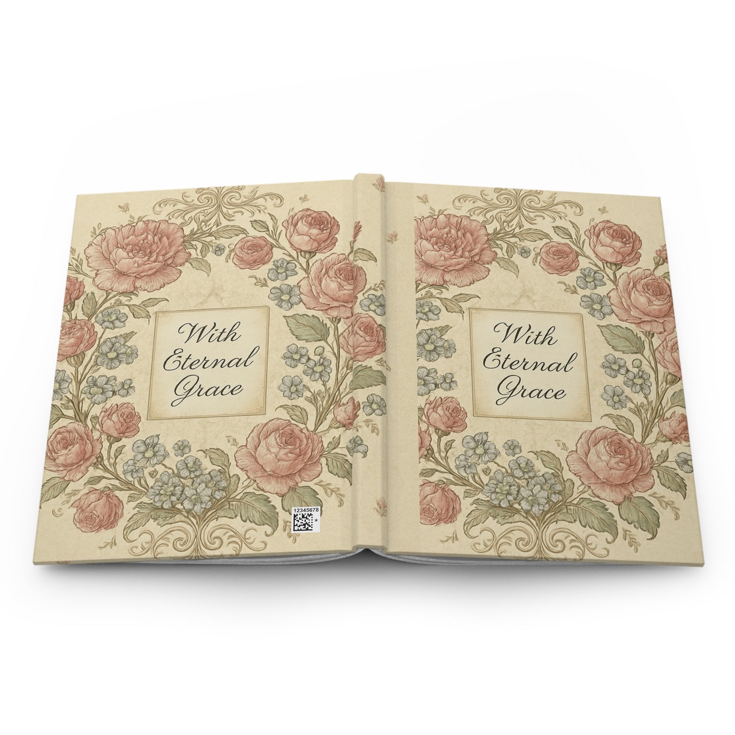 Elegant Floral Victorian Hardcover Writing Journal, Eternal Grace