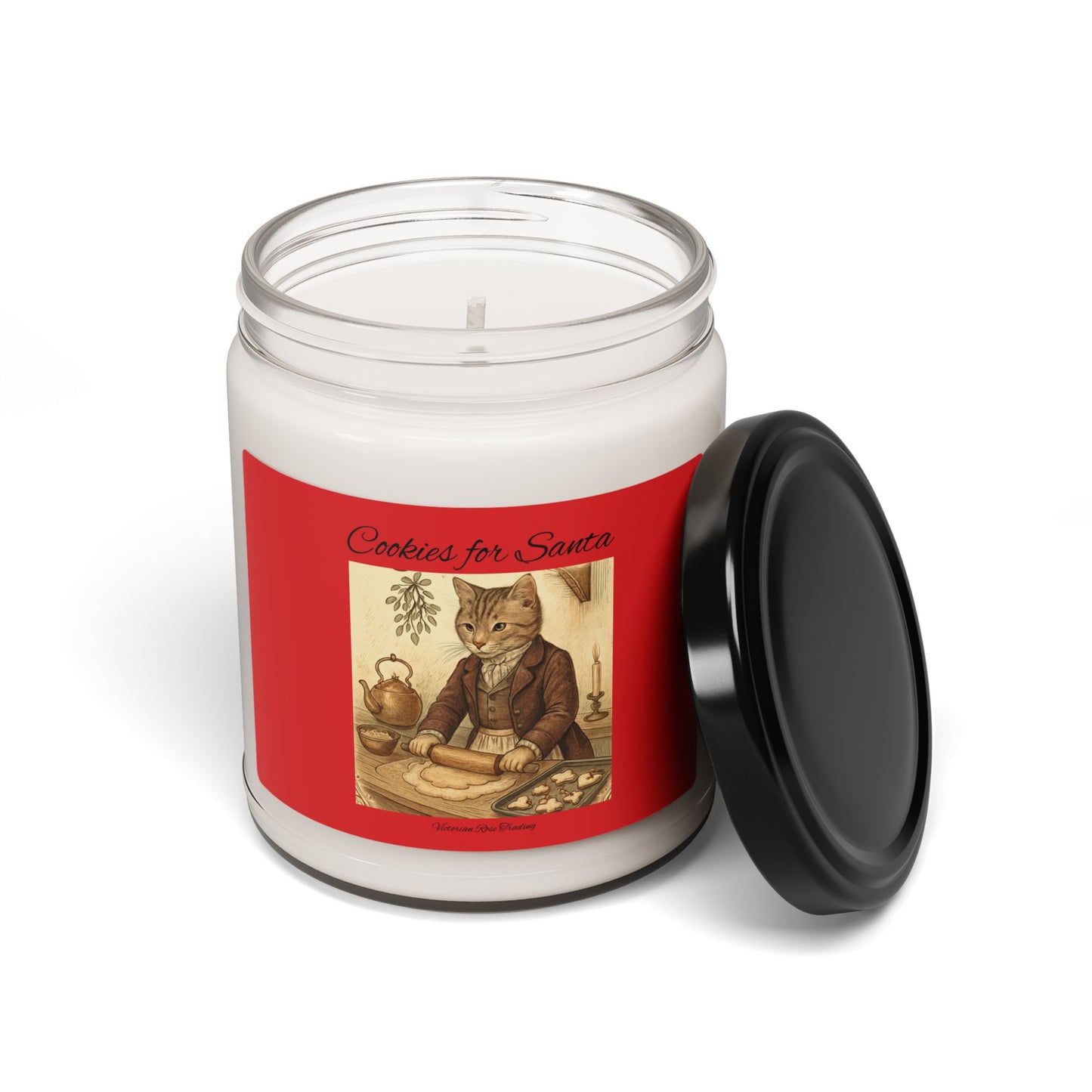 Cookies for Santa Vintage Christmas Soy Wax Blend Glass Candle