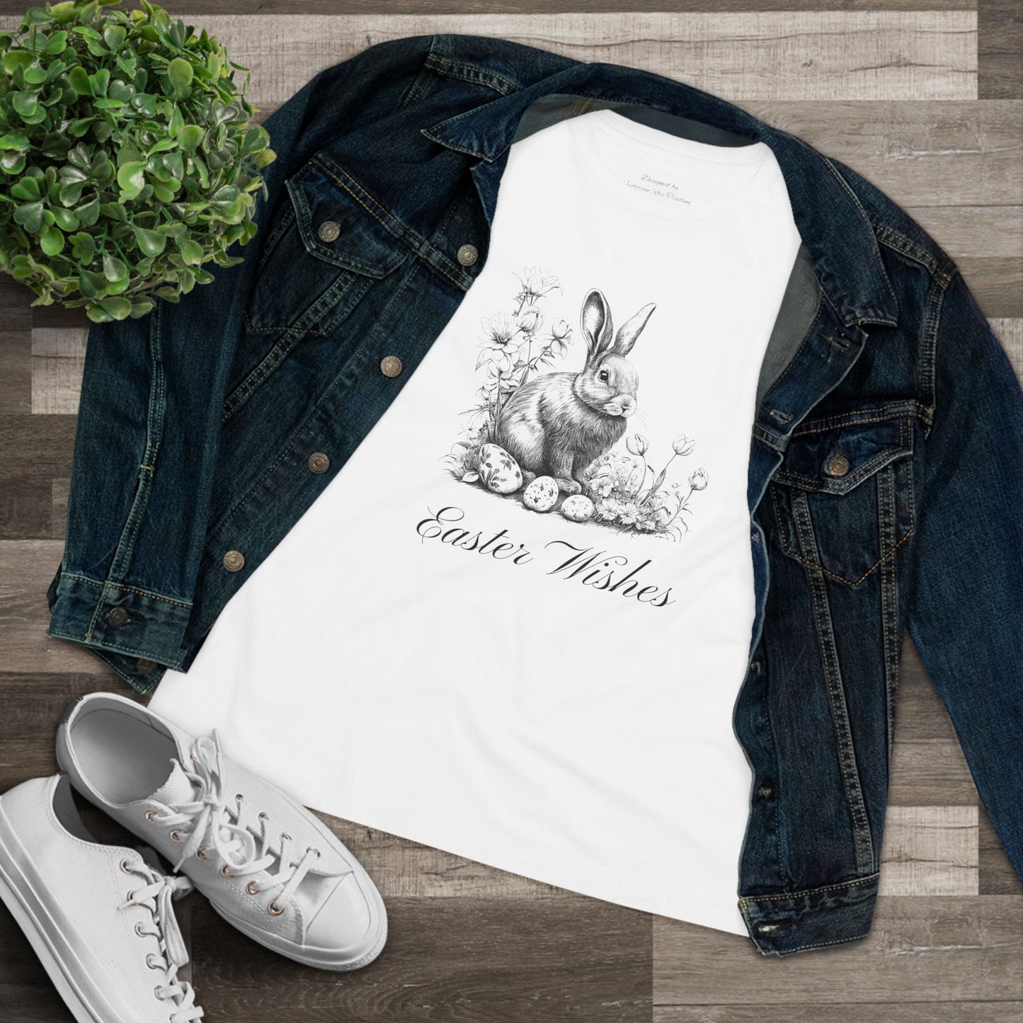 Easter Wishes Women's Casual Cotton Tshirt