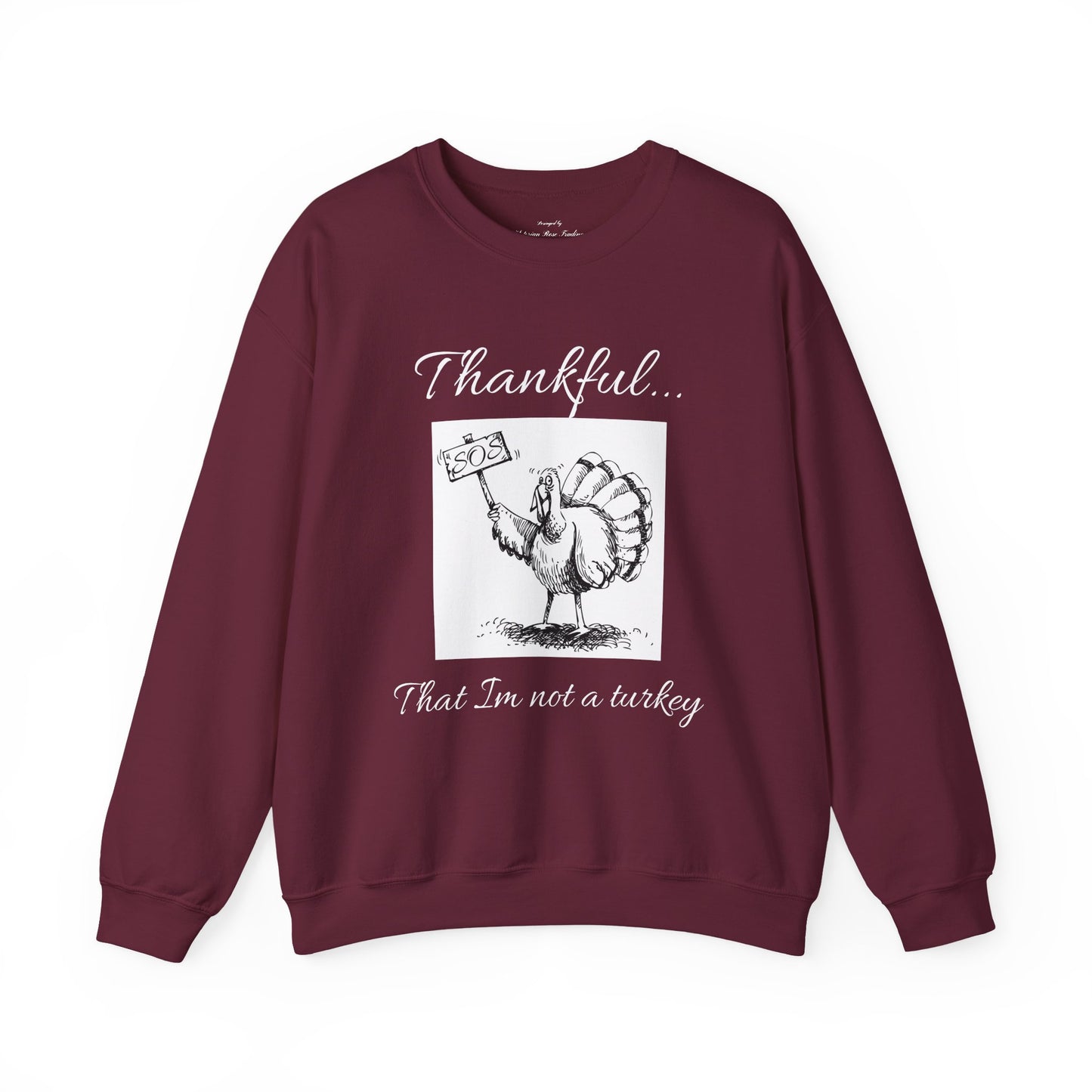 Vintage Turkey Funny Thanksgiving Crewneck Sweatshirt , Regular & Plus