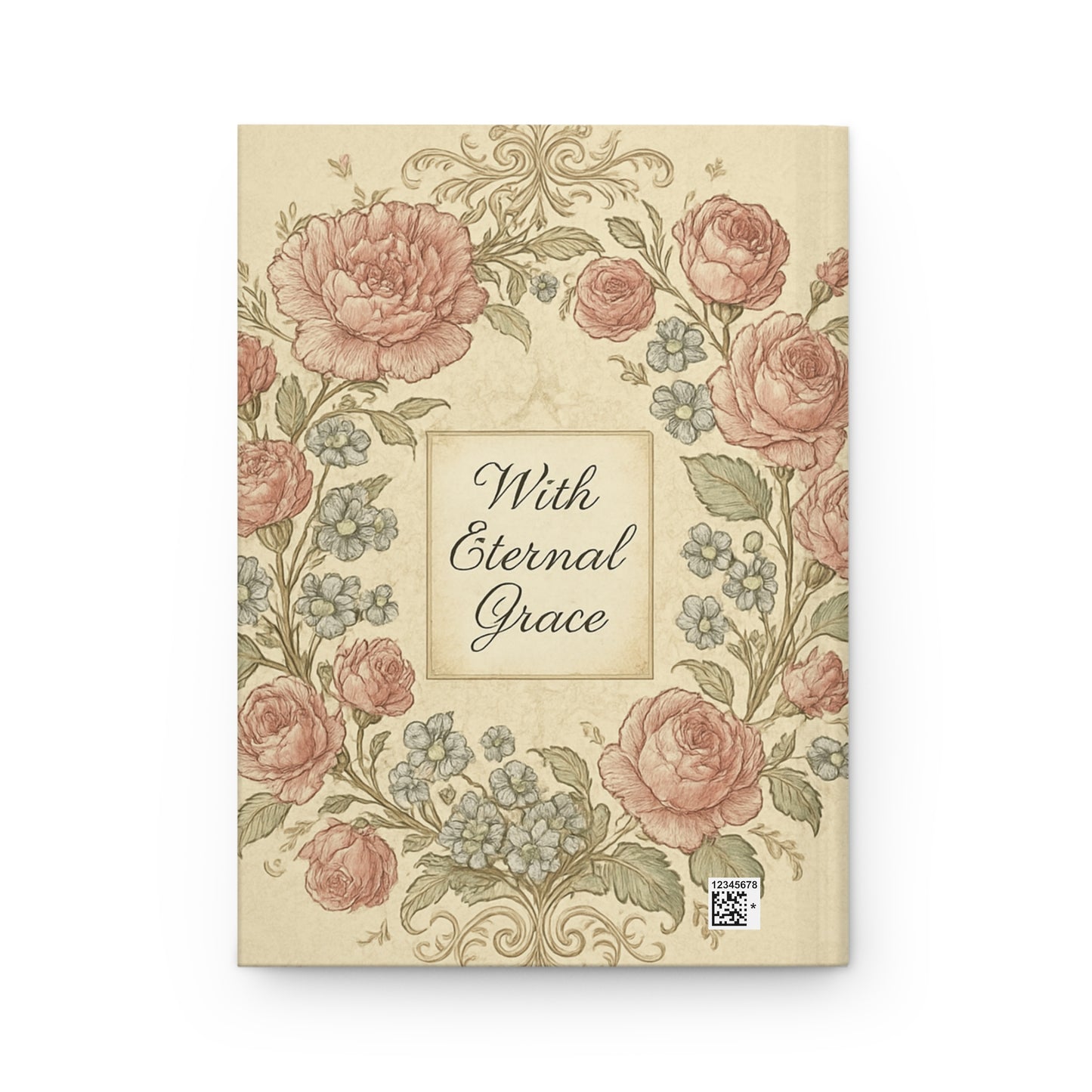 Elegant Floral Victorian Hardcover Writing Journal, Eternal Grace