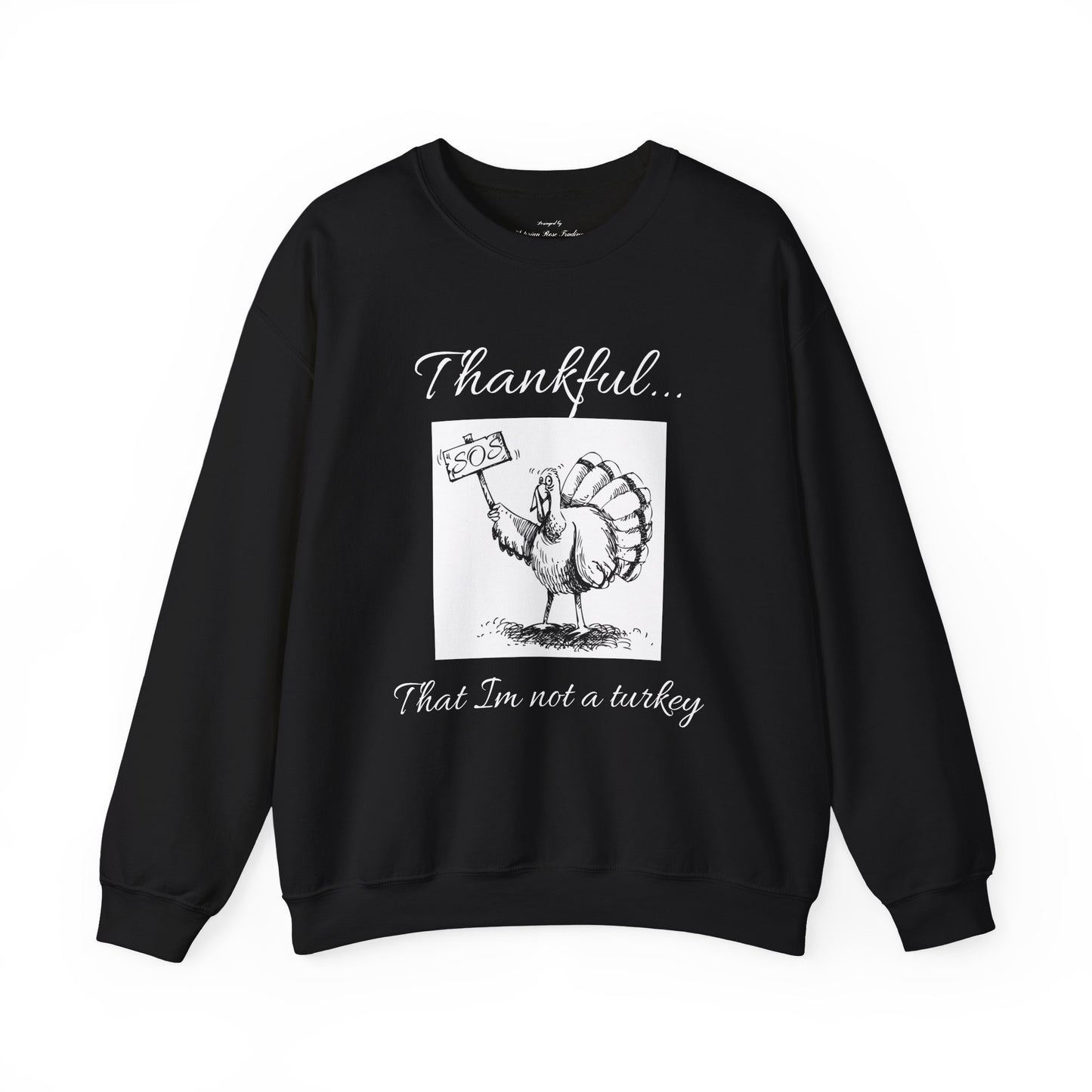 Vintage Turkey Funny Thanksgiving Crewneck Sweatshirt , Regular & Plus