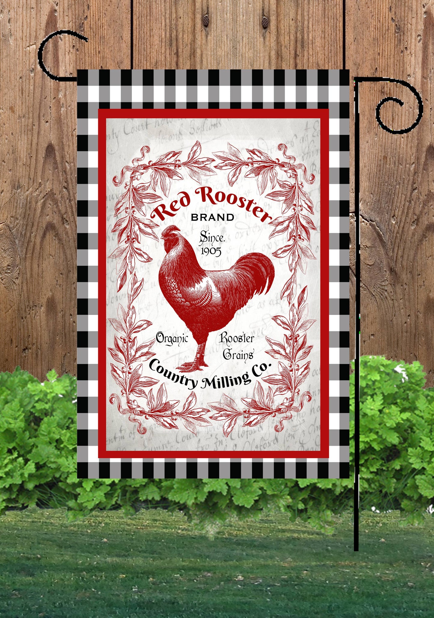 Red Rooster Garden Flag