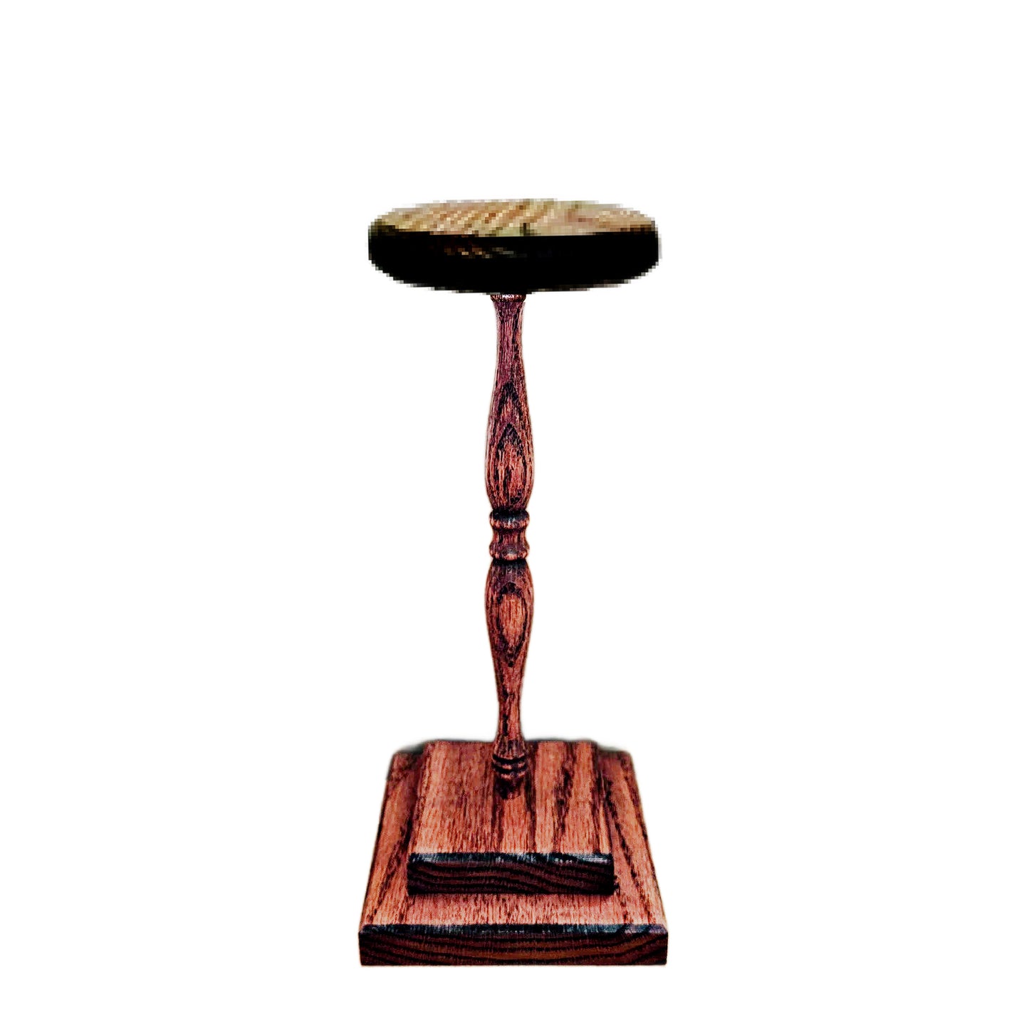 Victorian Style Oak Hat Stand with Plain Wood Top