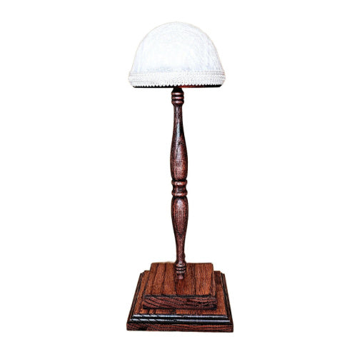 Victorian Style Oak Hat Stand with White Top