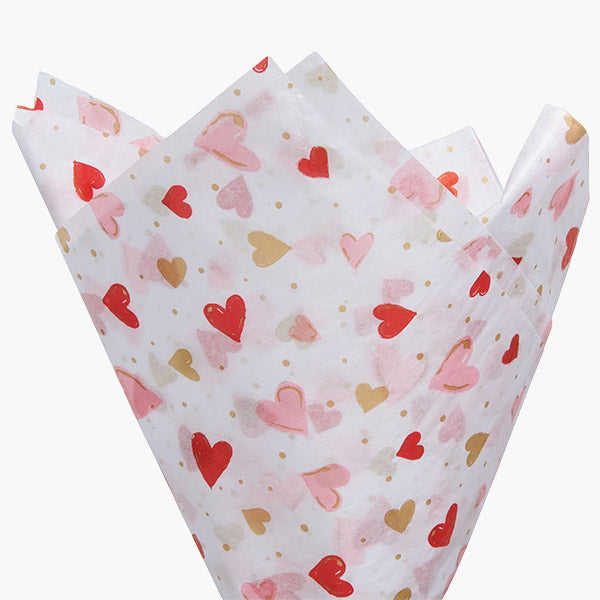 Designer Gift Tissue Paper - Valentine Hearts