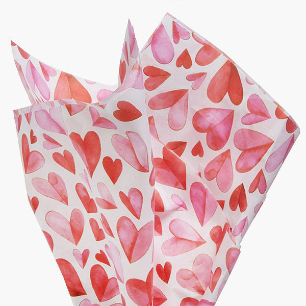 Valentine Hearts Vintage Designer Gift Tissue Paper - 240 Sheets