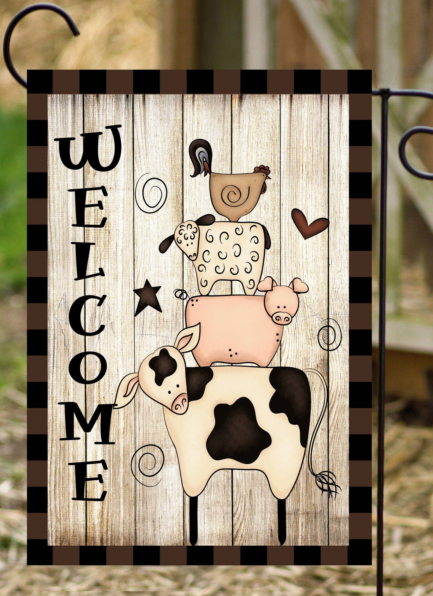 Happy Cows Garden Flag , Welcome
