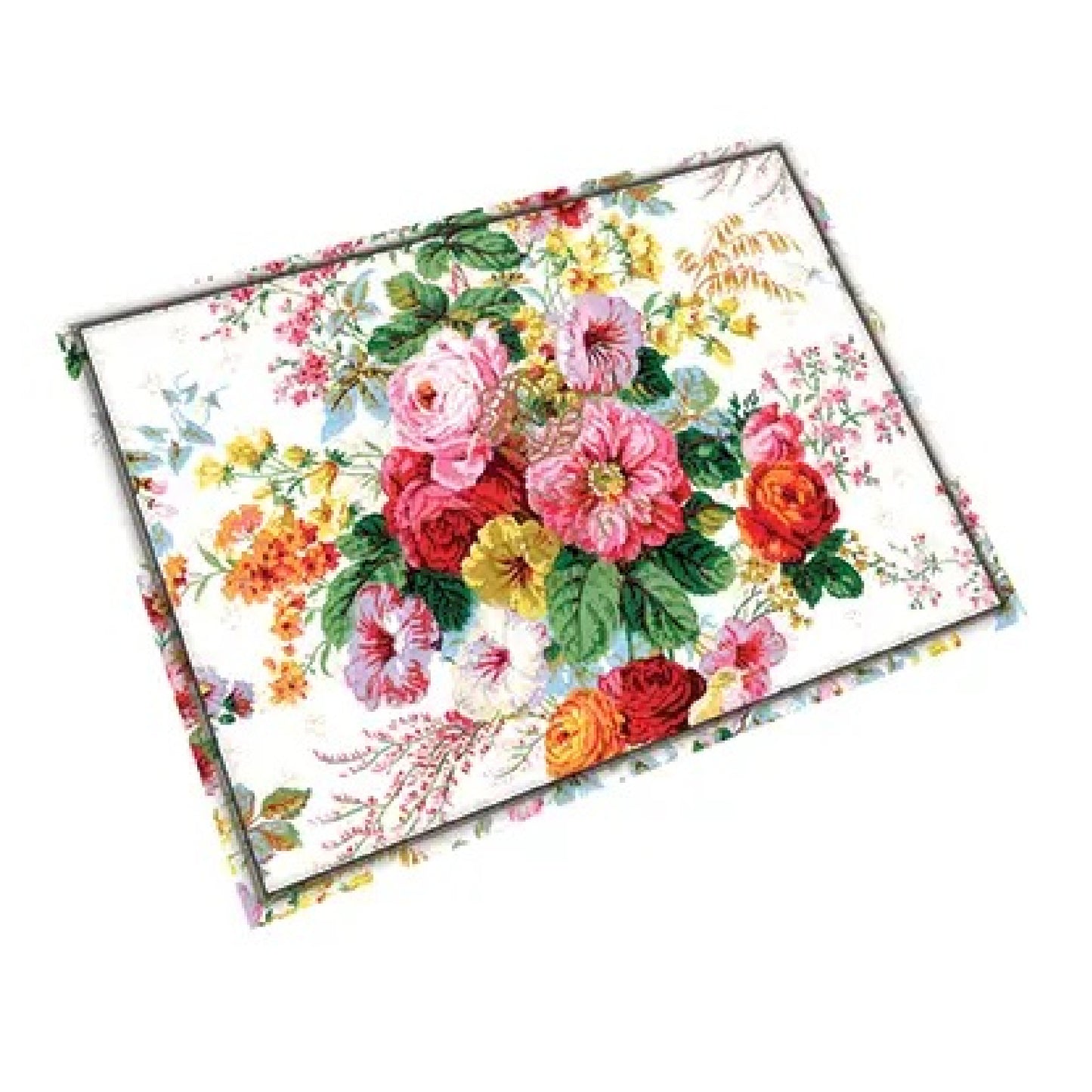 Lilacs White Floral Folded Note Cards & Envelope Set