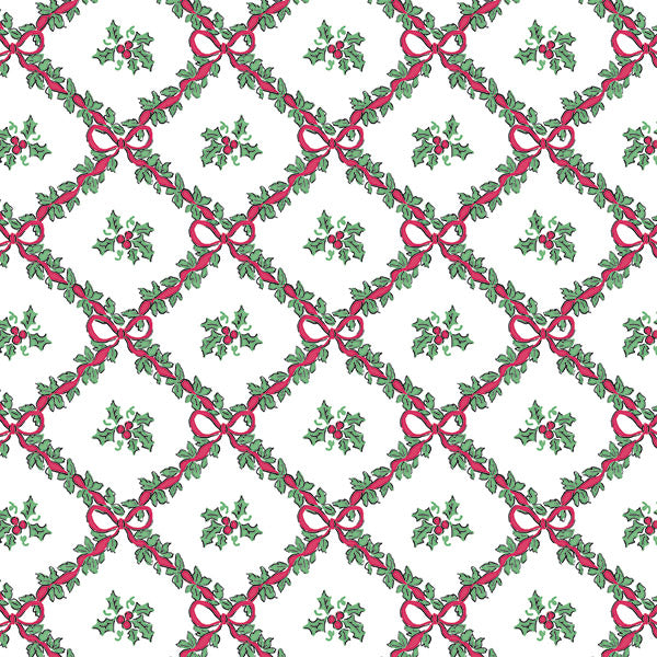 Trellis Christmas Tissue Paper - 12 Sheets