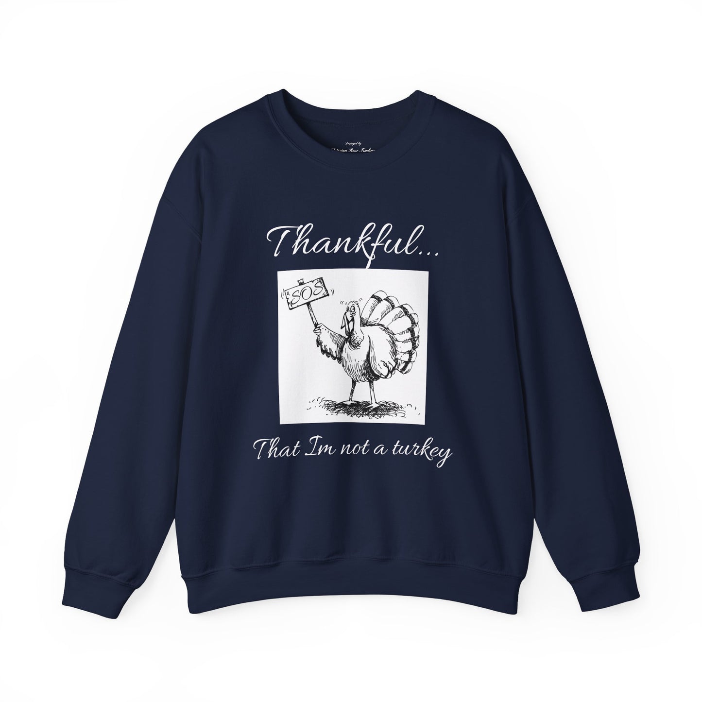 Vintage Turkey Funny Thanksgiving Crewneck Sweatshirt , Regular & Plus