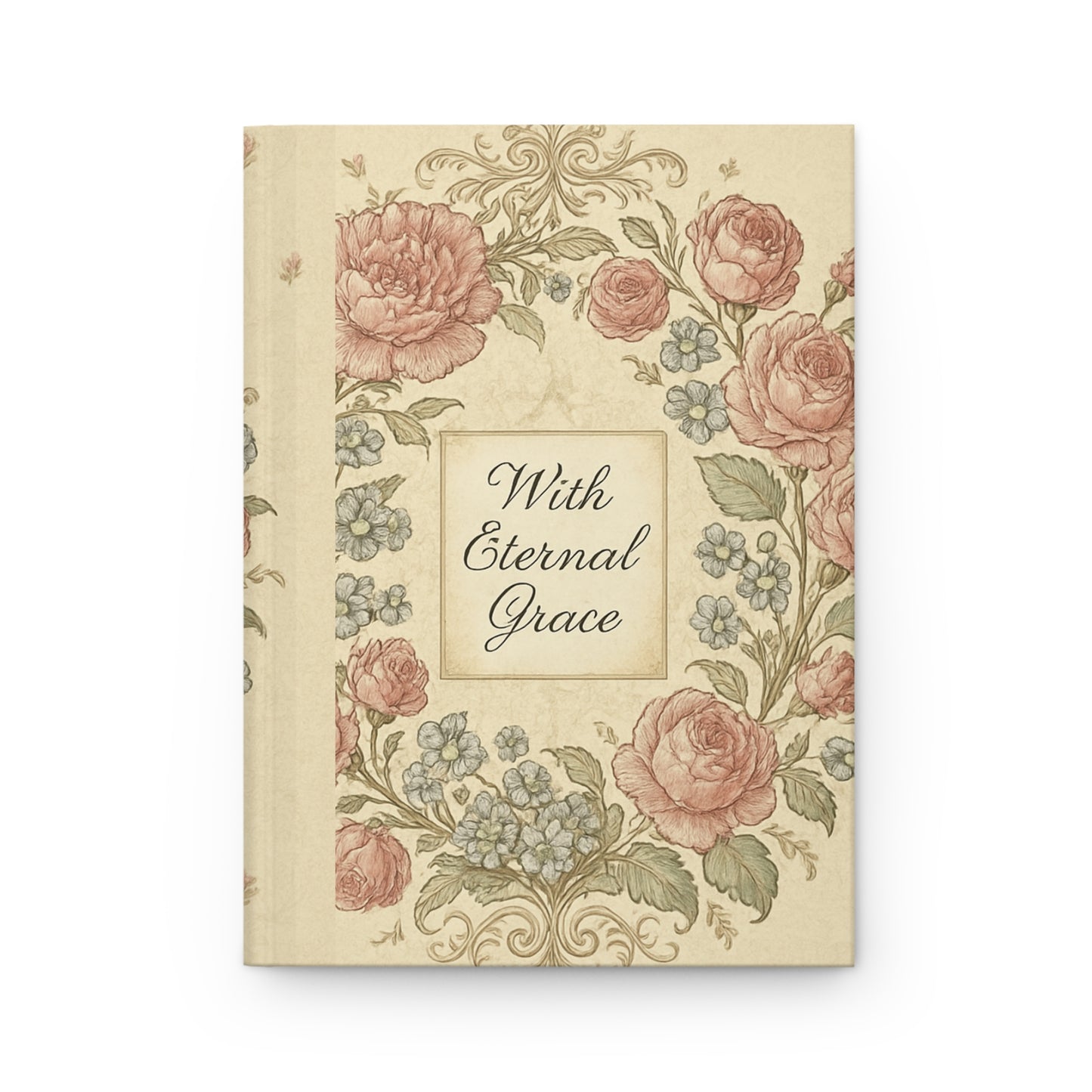 Elegant Floral Victorian Hardcover Writing Journal, Eternal Grace