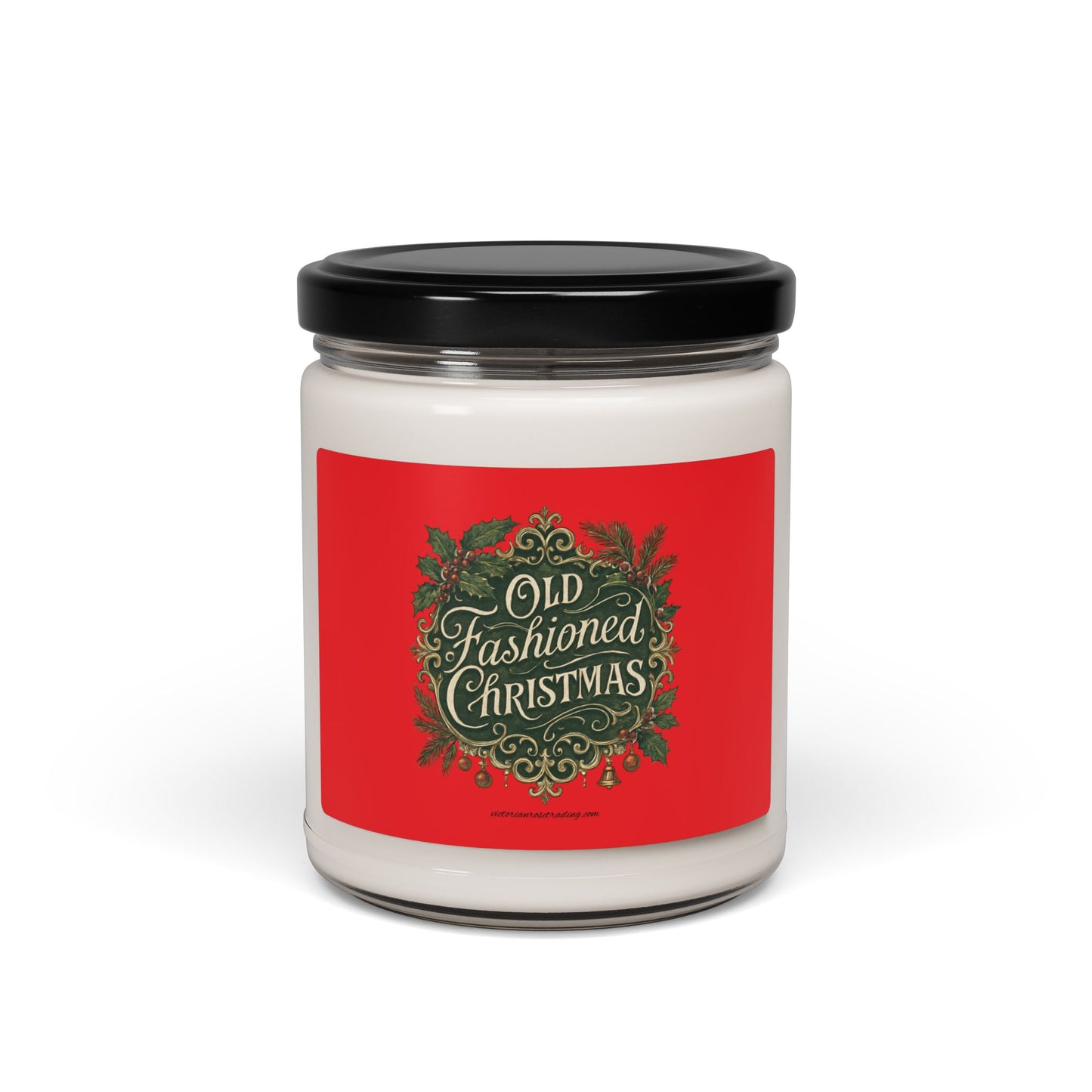 Old Fashioned Christmas Soy Wax Blend Glass Candle, Eco-Friendly & Non-Toxic, 9oz
