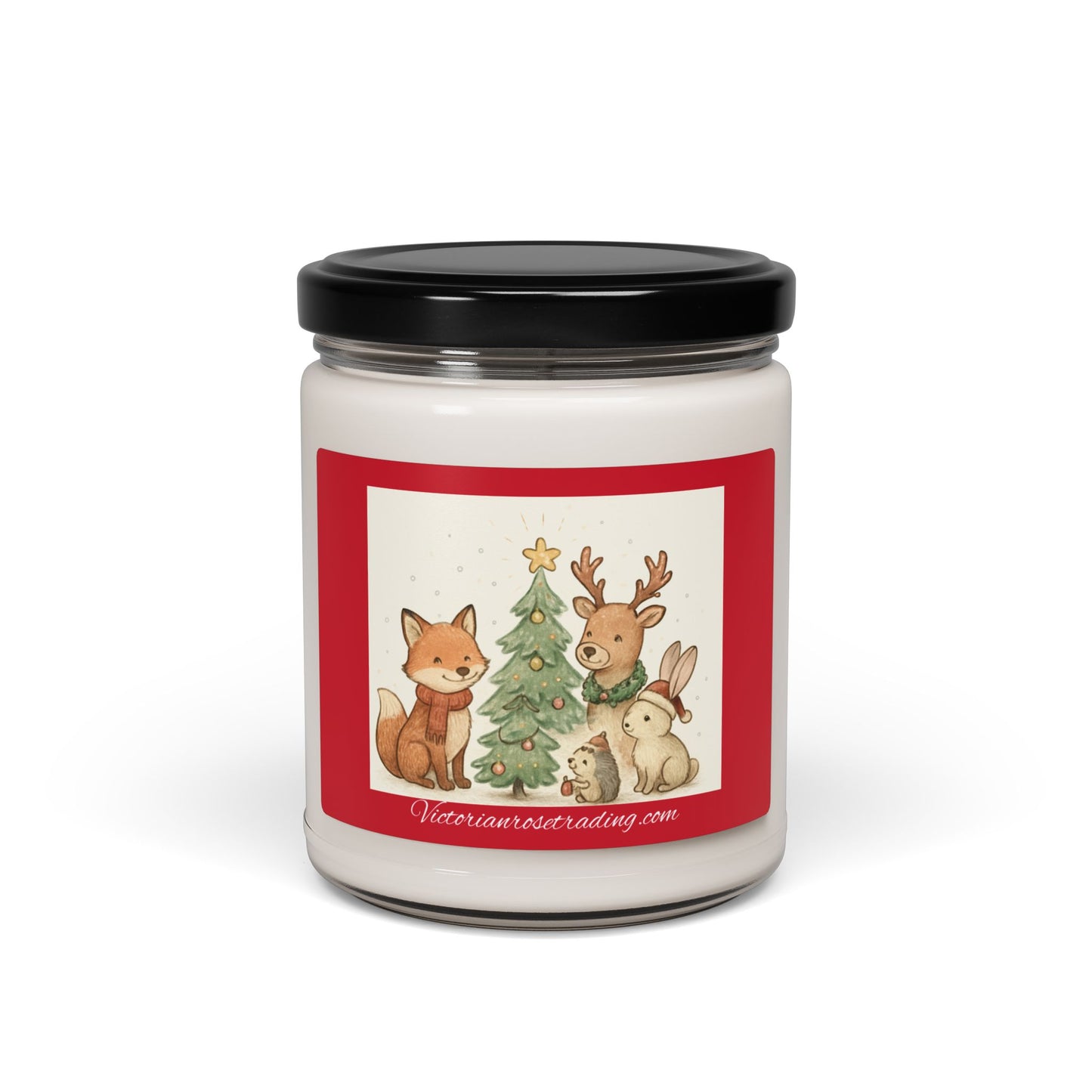 Woodland Christmas Soy Wax Blend Glass Candle, Eco-Friendly & Non-Toxic, 9oz