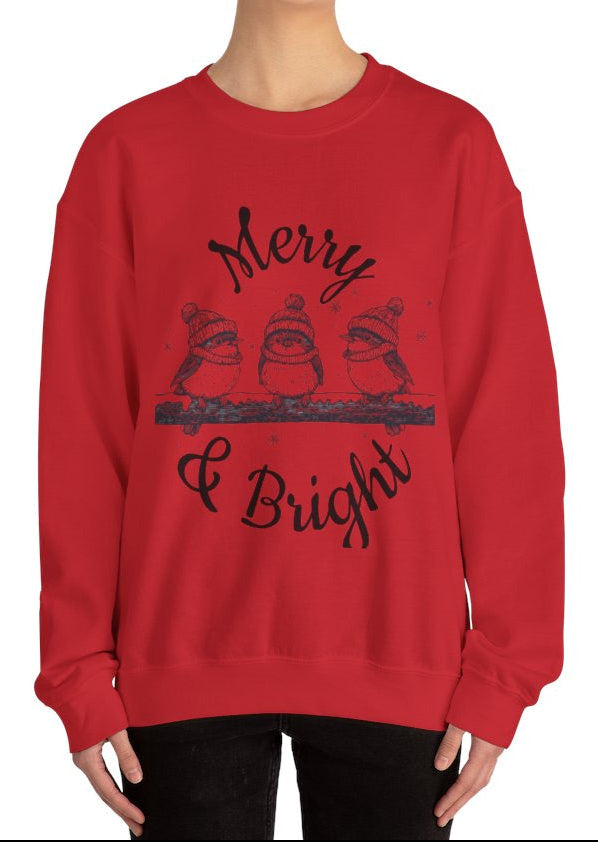Merry & Bright Christmas Crewneck Sweatshirt