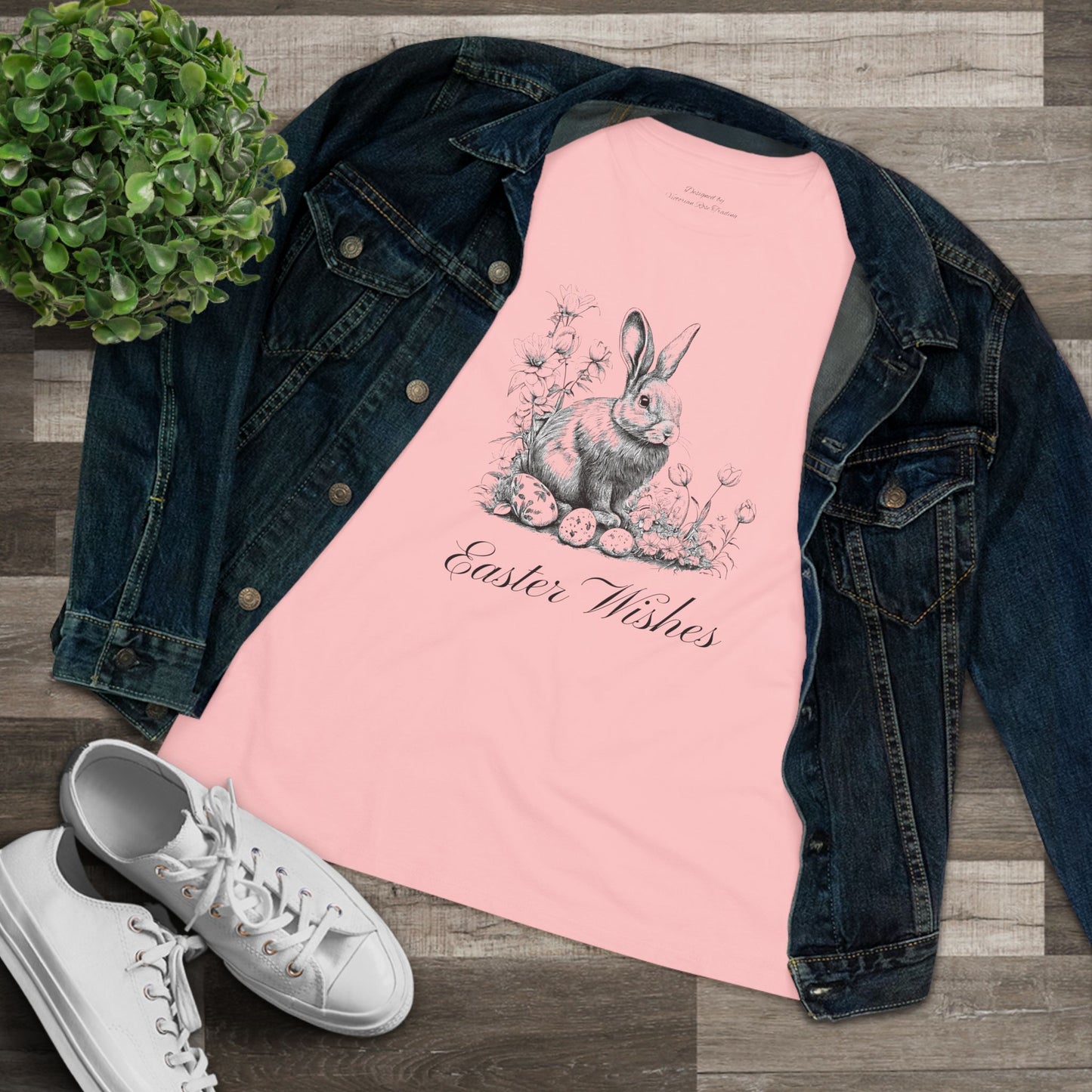 Easter Wishes Women's Casual Cotton Tshirt