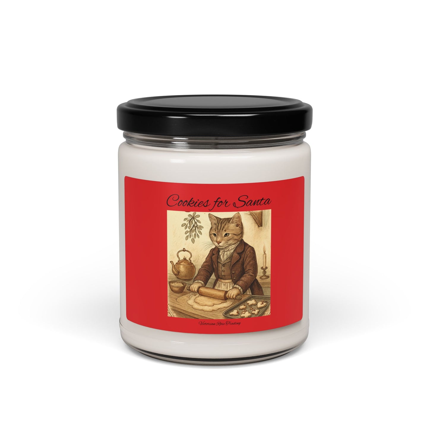 Cookies for Santa Vintage Christmas Soy Wax Blend Glass Candle