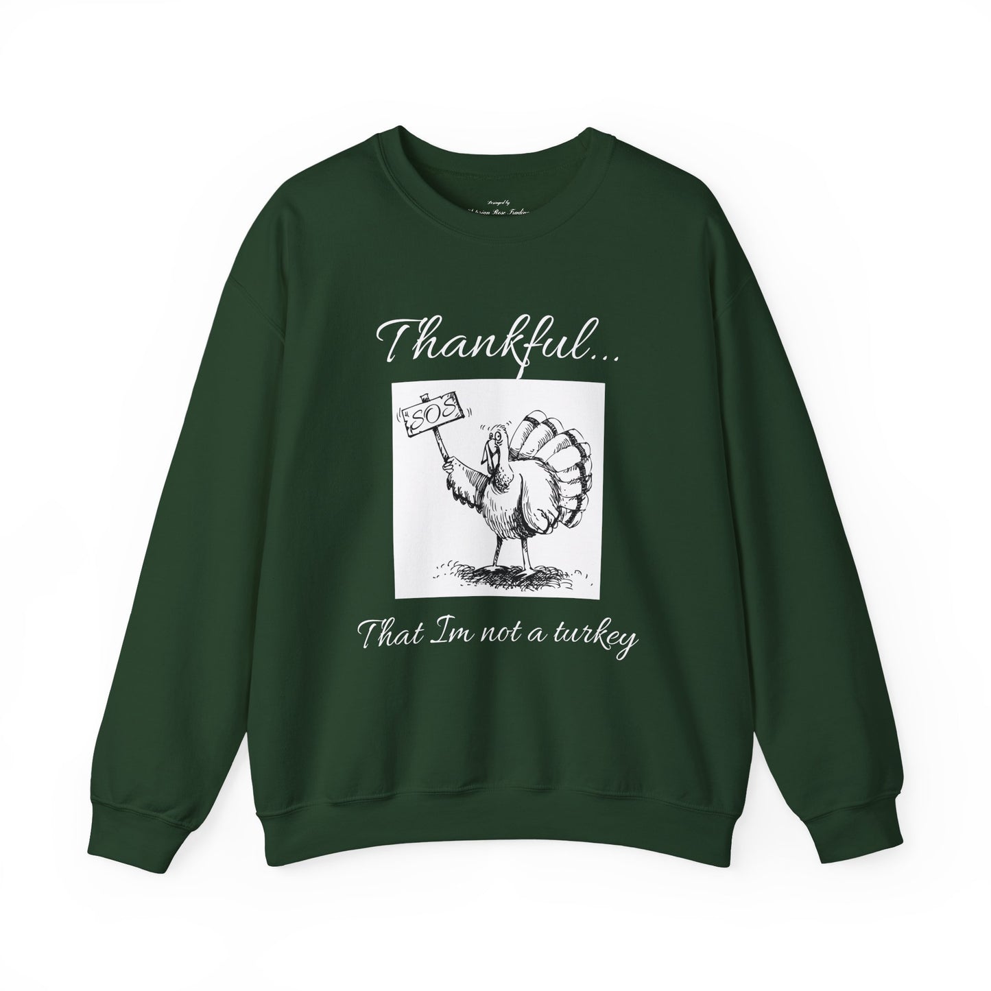 Vintage Turkey Funny Thanksgiving Crewneck Sweatshirt , Regular & Plus