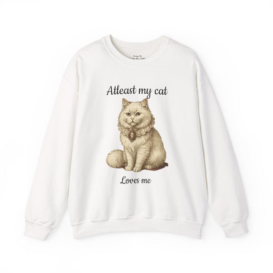 Women's Valentine Cat Crewneck Sweatshirt in Regular & Plus Size, Various Colors