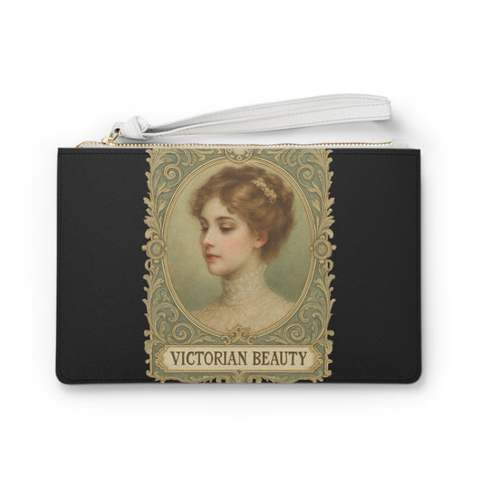 Victorian Beauty Ornate Vintage Clutch Purse or Cosmetic Bag