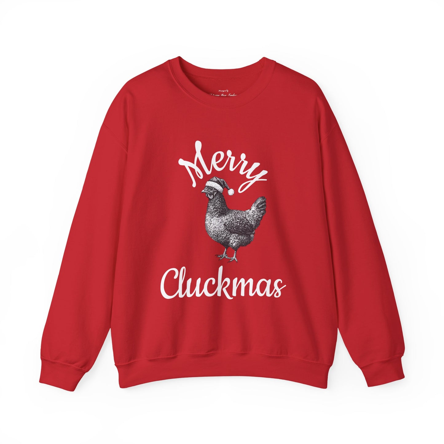 Merry Cluckmas Christmas Chicken Crewneck Sweatshirt