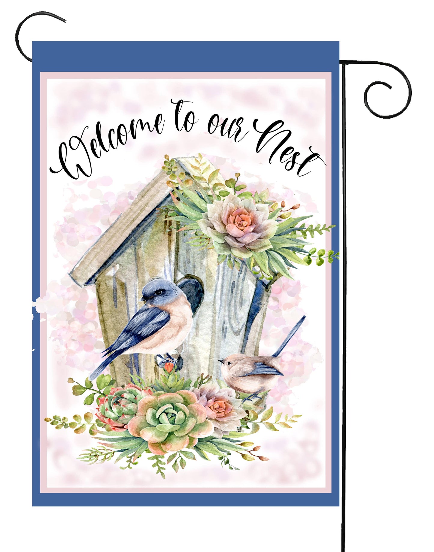 Welcome to our Nest Vintage Garden Flag