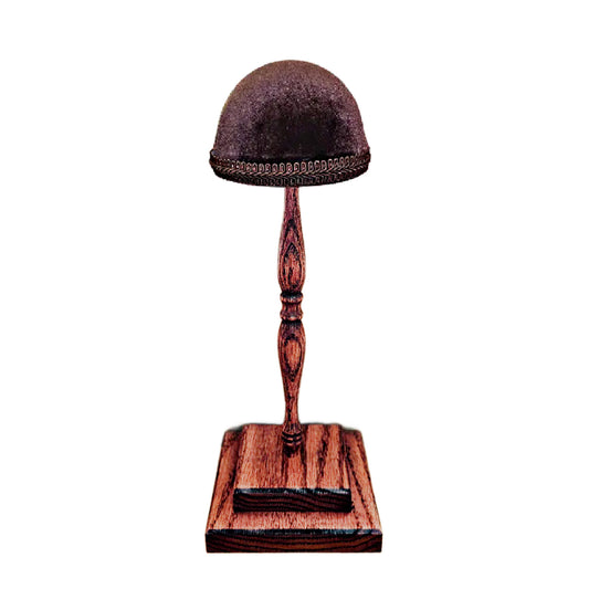 Victorian Style Oak Hat Stand with Brown Top