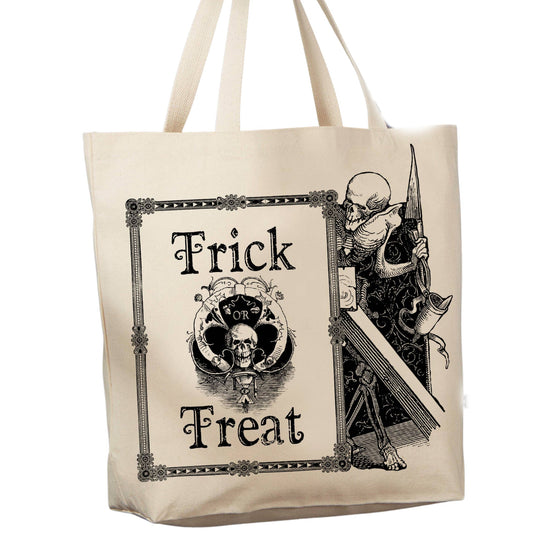 Cotton Grocery Shopping or Book Tote - Trick or Treat