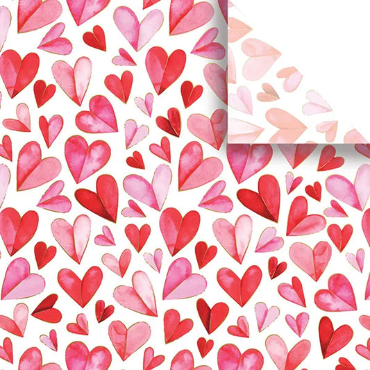 Valentine Hearts Vintage Designer Gift Tissue Paper - 240 Sheets