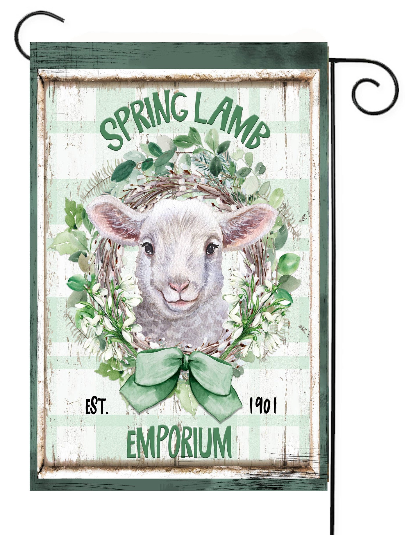 Spring Lamb Vintage Garden Flag