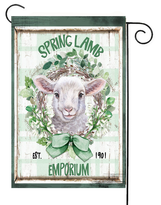 Spring Lamb Vintage Garden Flag