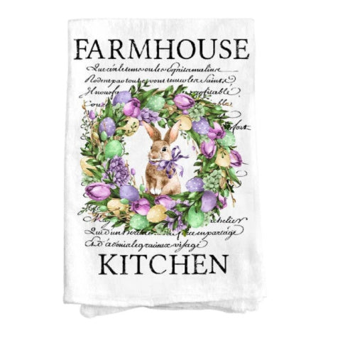 100% Cotton Kitchen Hand Drying Dish Towel, Farmhouse Kitchen