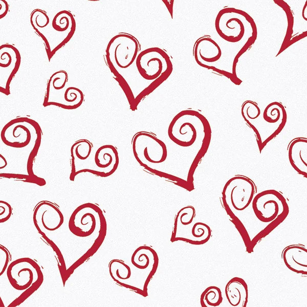 Valentine Designer Gift Tissue Paper - Filigree Hearts