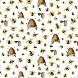 Set of 3 Single Sheets Gift Wrapping Paper - Beehive