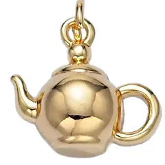24K Gold Filled Teapot Charm for Jewelry Making