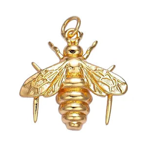 24K Gold Filled Bee Charm for Jewelry Making