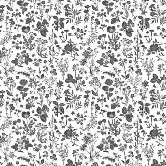 Sample Gift Wrap Sheet for Small Gifts - Black & White Flowers