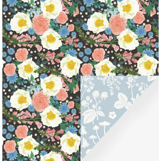 Reversible Sample Gift Wrap Sheet for Small Gifts - Spring Flowers
