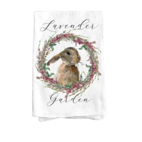 100% Cotton Kitchen Hand Drying Dish Towel, Lavender Garden