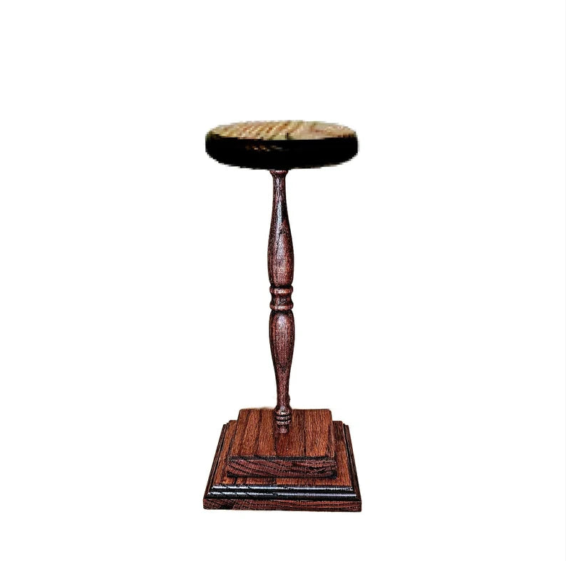 Victorian Style Oak Hat Stand with Wood Top