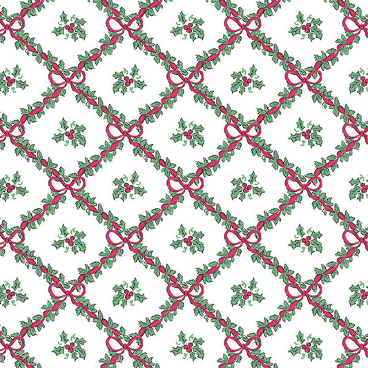 Trellis Christmas Tissue Paper - 12 Sheets